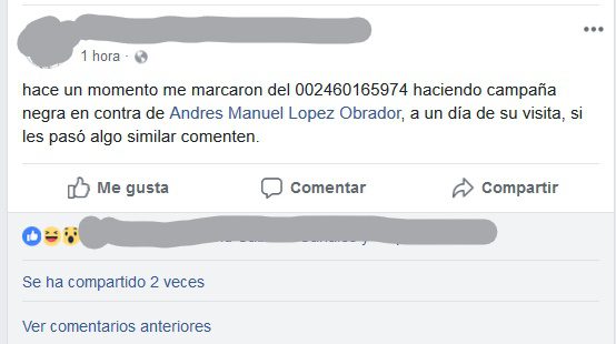 Denuncian ciudadanos en redes sociales llamadas de ataque a Andrés Manuel López Obrador