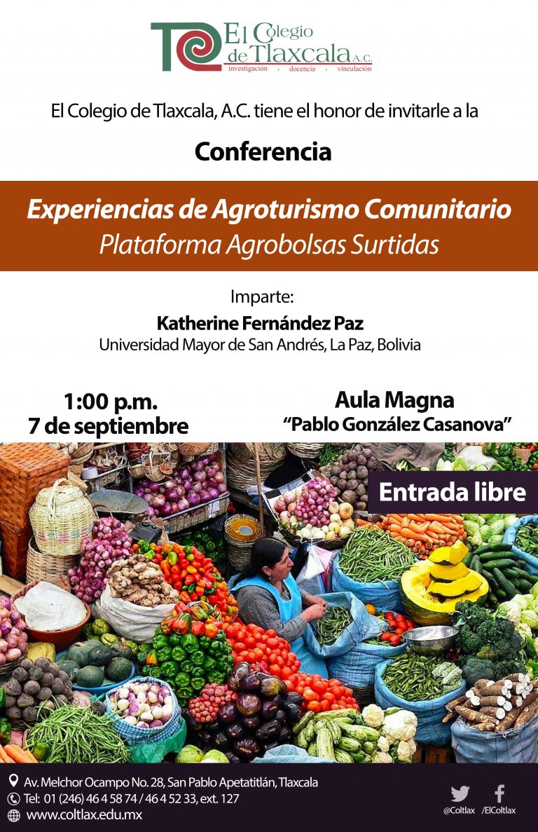 Invita Coltlax a conferencia sobre agroturismo comunitario