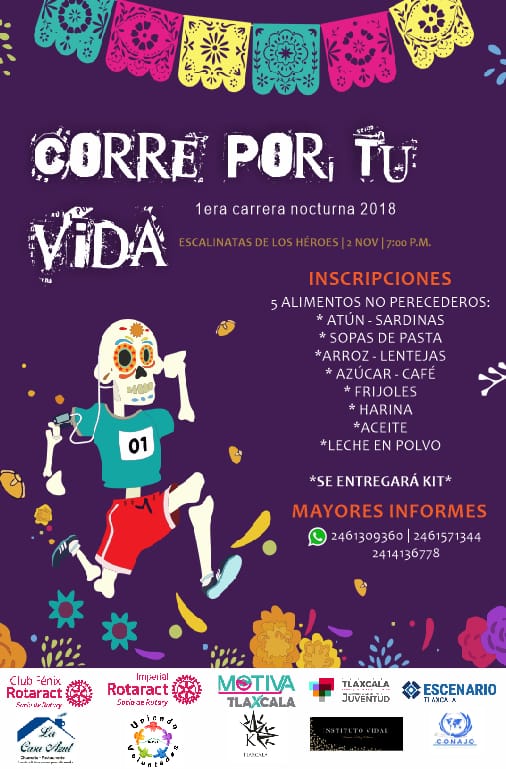 Primera Carrera Deportiva “Corre por tu Vida» próximo 2 de Noviembre