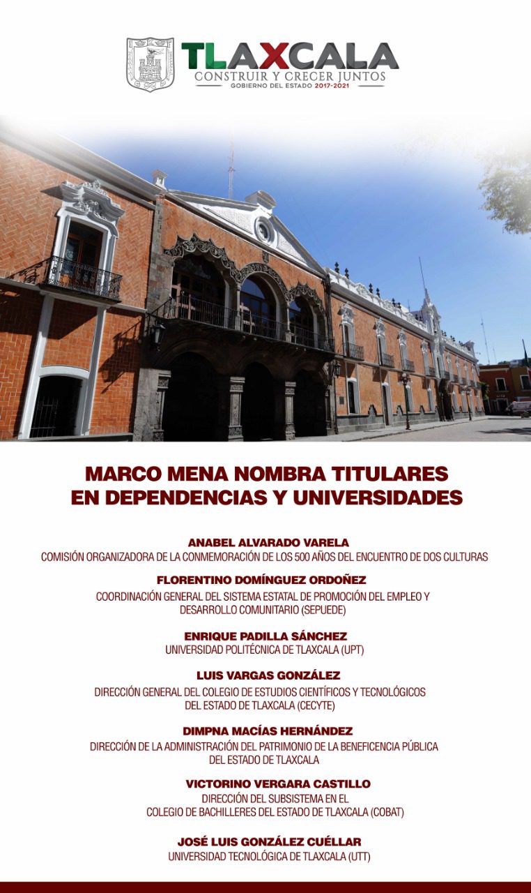 Nombra Mena nuevos titulares de dependencias y universidades