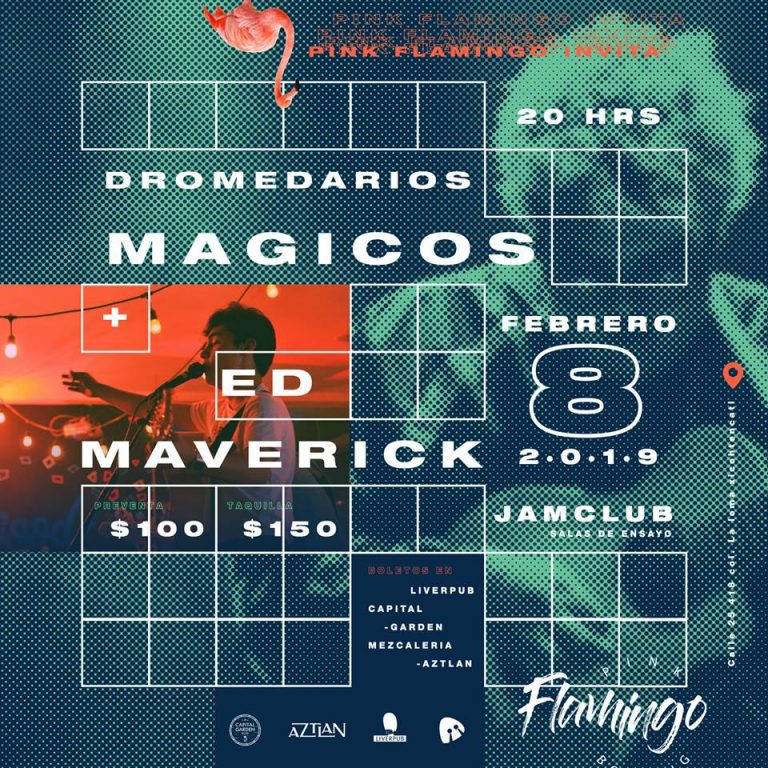 Estarán Dromedarios Mágicos y Ed Maverick en Jam Club Salas de Ensayo
