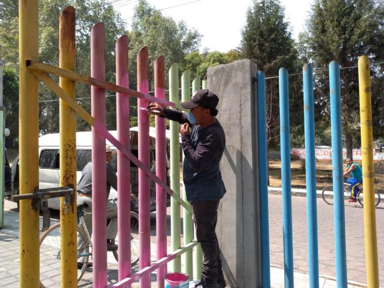 Rehabilitado el Parque Serdán en la 5ta Sección por Servicios Municipales de Zacatelco
