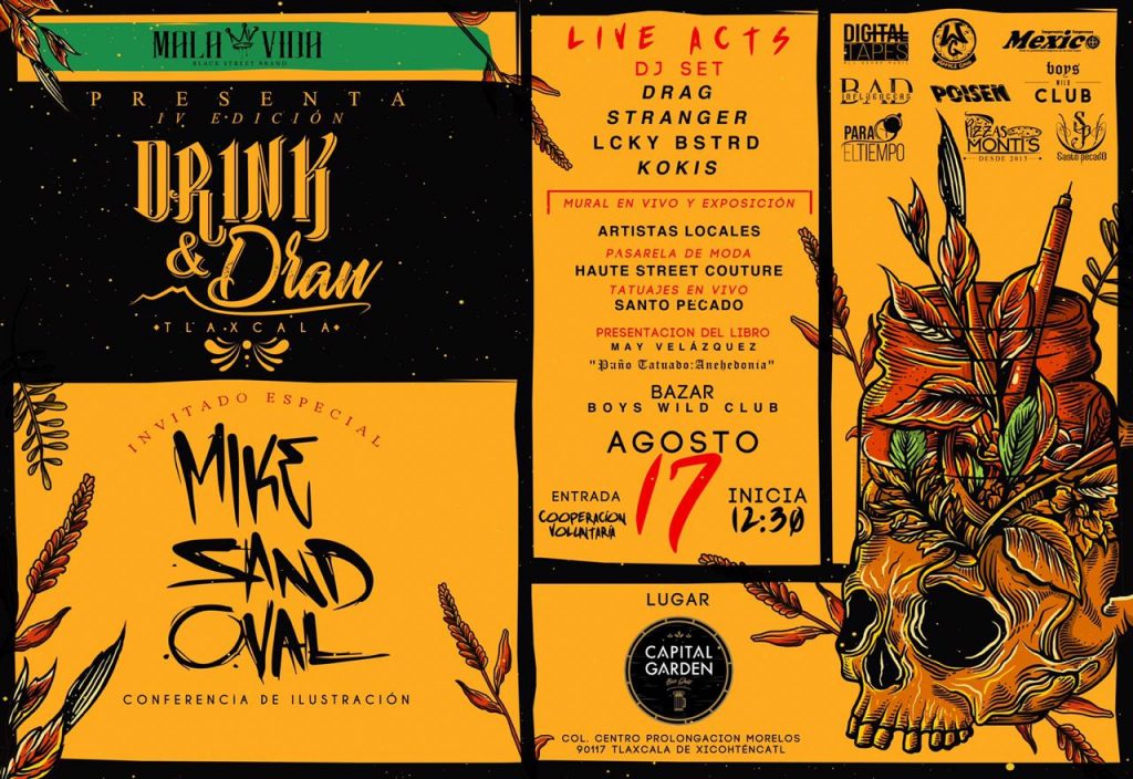 Presentarán libro Puño Tatuado: Anhedonia en la IV edición de Drink & Draw 1 WhatsApp Image 2019 08 12 at 19.05.17