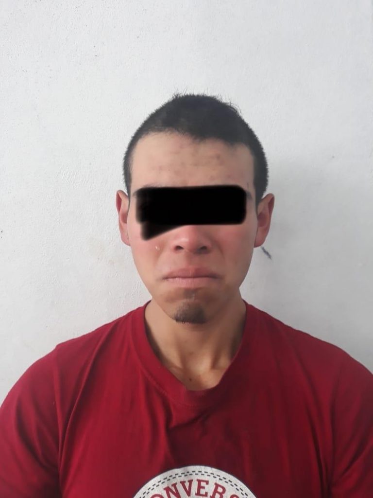 Elementos de seguridad publica aprenden a ladrón en Zacatelco