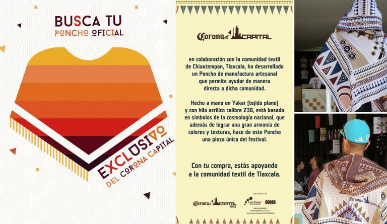 Los «ponchos» de Tlaxcala cobijarán el Corona Capital 2019; aquí 6 datos de esta tradicional prenda