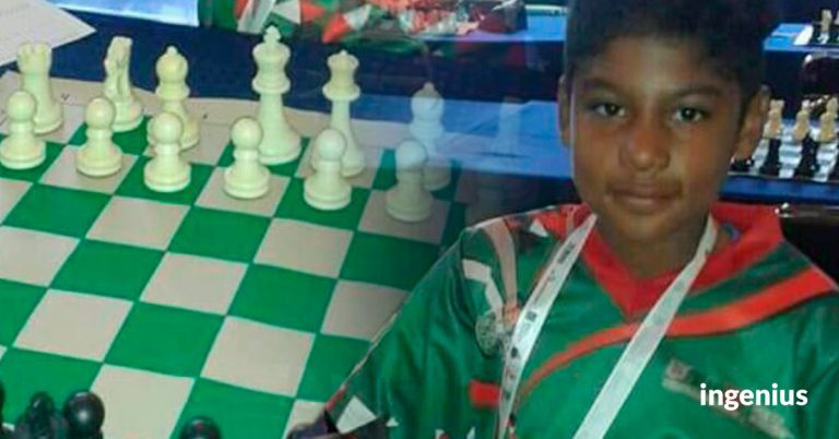 Juan José Taylor es tlaxcalteca, tiene 14 años y es campeón de ajedrez