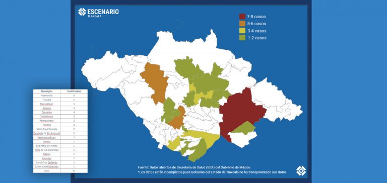 Estos son los municipios con casos positivos de Covid-19 en los datos de gobierno federal