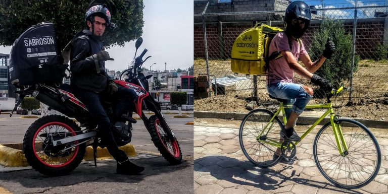 Héroes en ruedas, repartidores son el vínculo para ayudar a la economía local en Tlaxcala