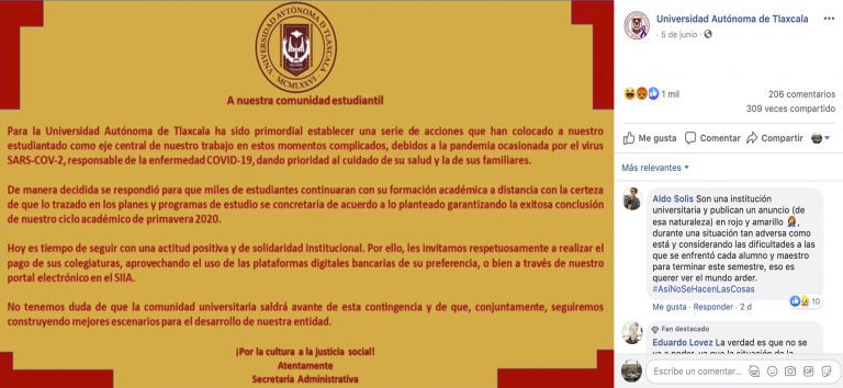 ¿Realizaste la encuesta que alumnas Uatx presentaron al rector por falta de empatía por Covid?