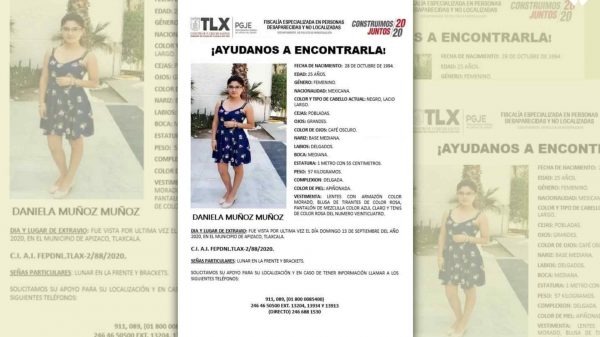 Daniela-Muñuz-Personas desaparecida-Tlaxcala-Apizaco