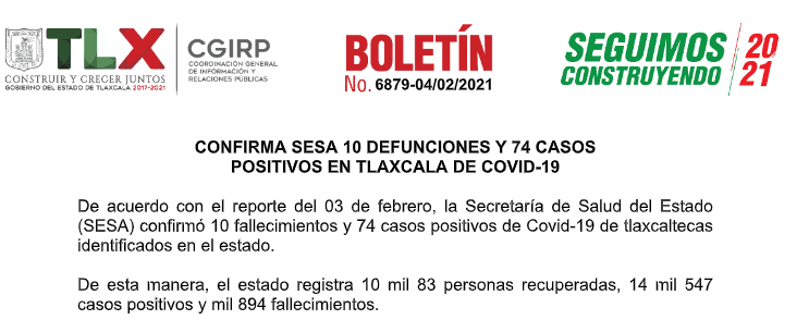 #SegundaOla Datos de SESA desactualizados; Gatell va 9 días adelante 2 covid-19-Tlaxcala-Mexico-SESA-SSA