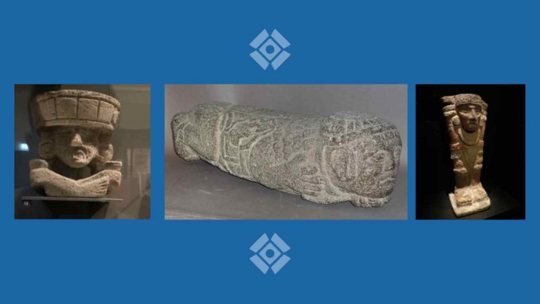 Escultura tlaxcalteca en Europa, muy cerca del penacho de Moctezuma