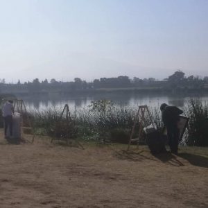Qué bonitas cosas pasan en la Laguna de Acuitlapilco, no solo la bebeción