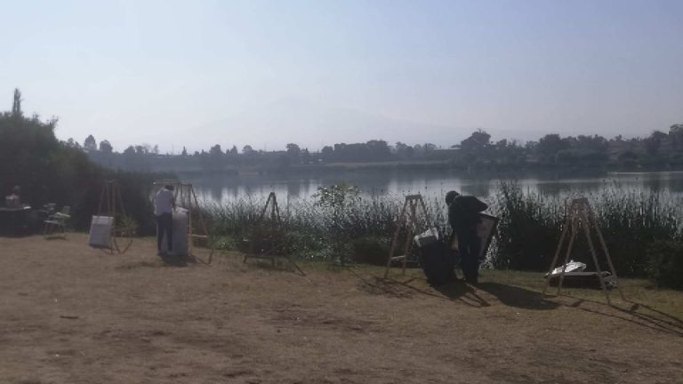 Qué bonitas cosas pasan en la Laguna de Acuitlapilco, no solo la bebeción