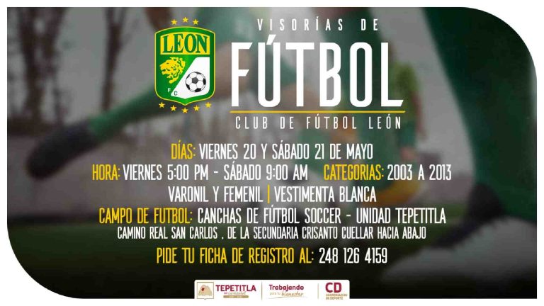 Visorias del Club León en Tepetitla; aprovecha y juega en primera división