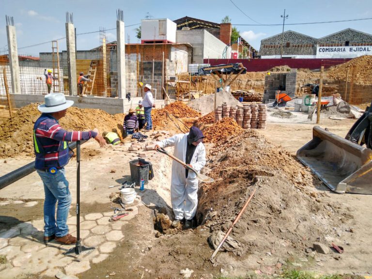 Continua la construcción de la segunda sucursal del Banco Del Bienestar en Tepetitla