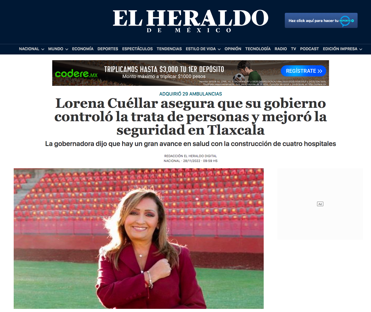 Tlaxcala-Lorena Cuellar-1er informe-enfermedades renales-trata de personas-feminicidios-seguridad-Atoyac-Zahuapan