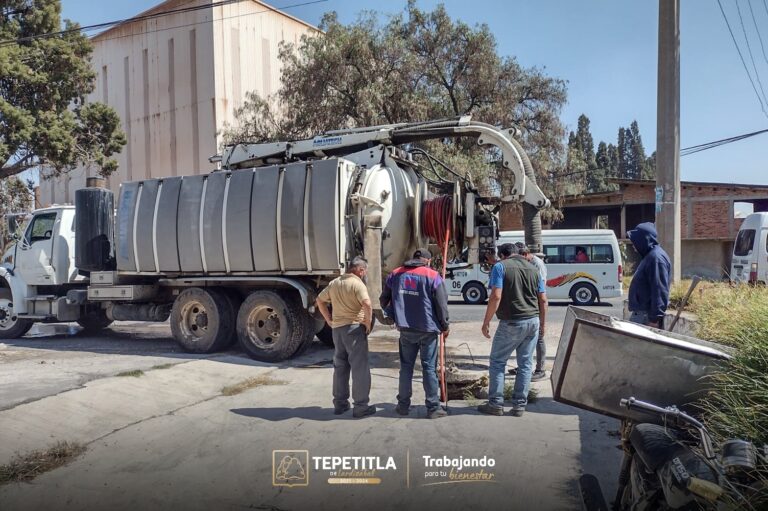 Realizan trabajos de desazolve en Tepetitla