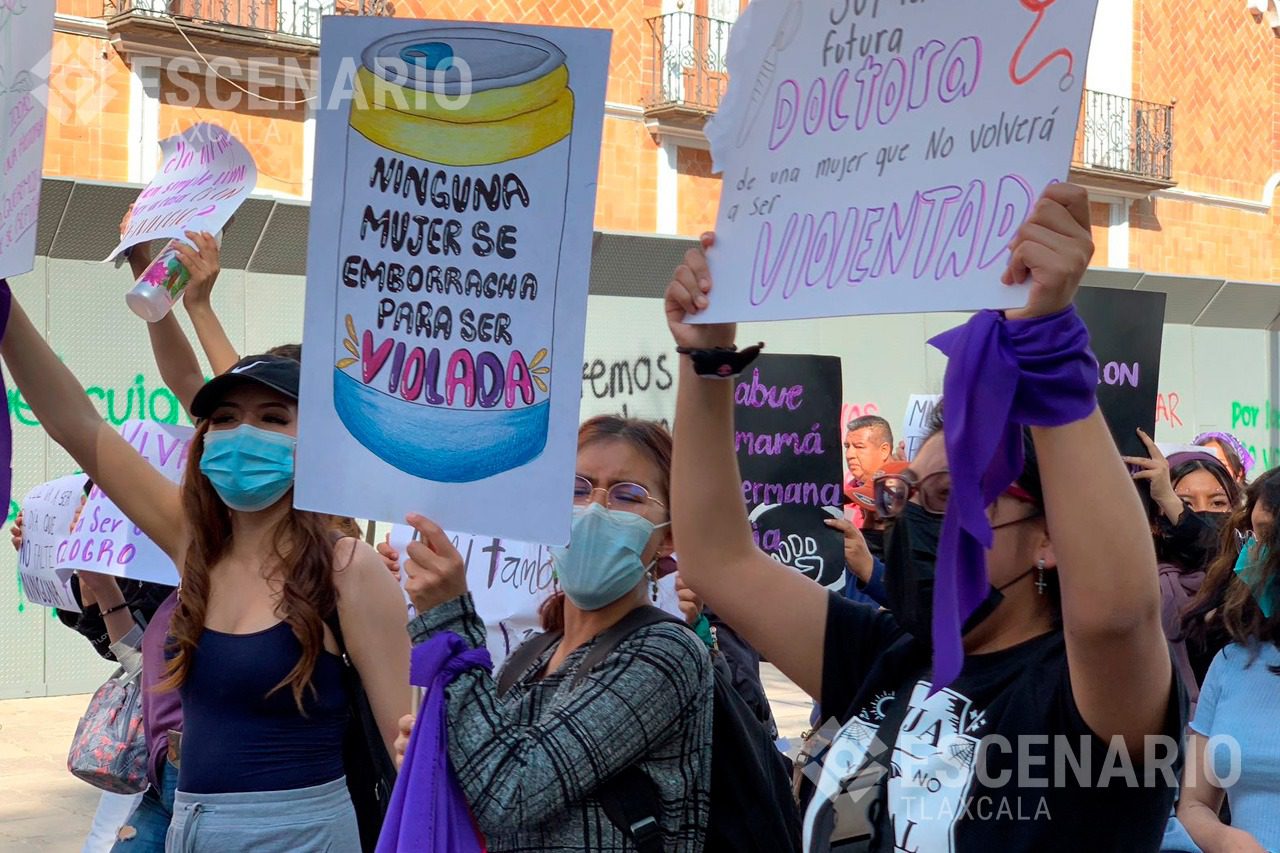 Marcha del 8M2023 en Tlaxcala reafirma la fuerza del movimiento feminista pese a la represión 1 marcha-del-8m-en-tlaxcala-gobierno-movimiento-feminista-represión-