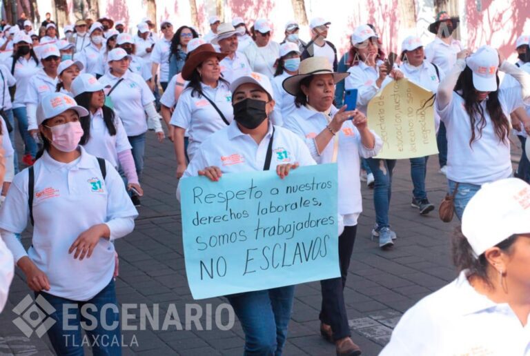 Trabajadores tlaxcaltecas dejaron 4 demandas puntuales este 1 de mayo
