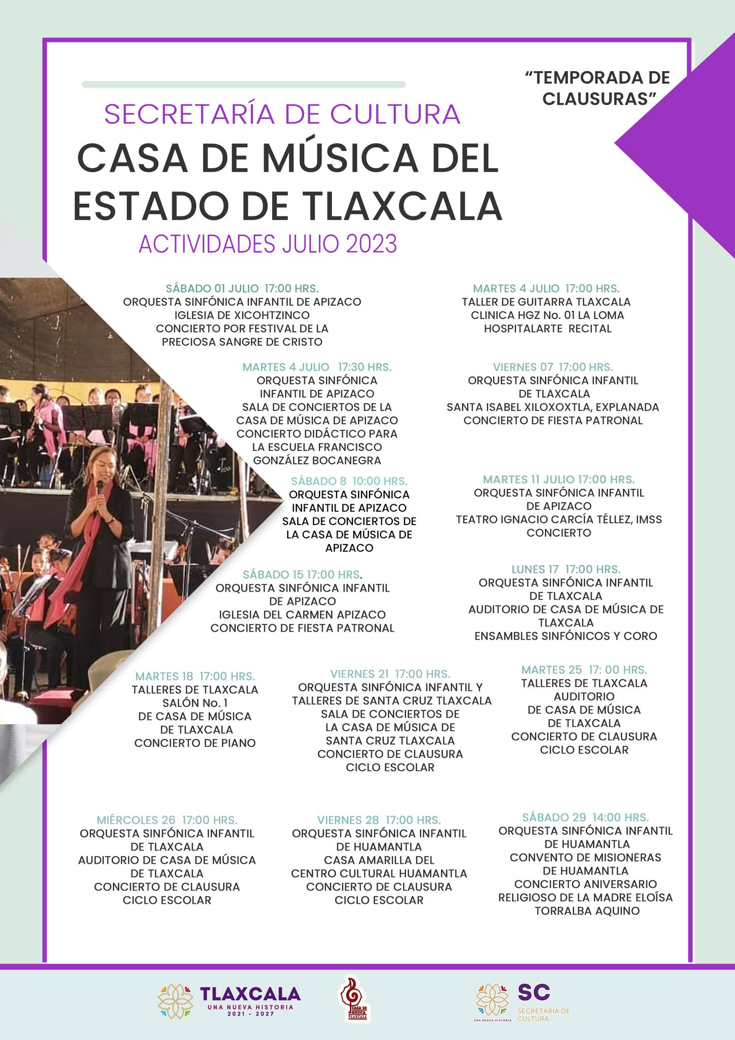 Ciclo de conciertos en la Casa de Música de Tlaxcala 2 conciertos
