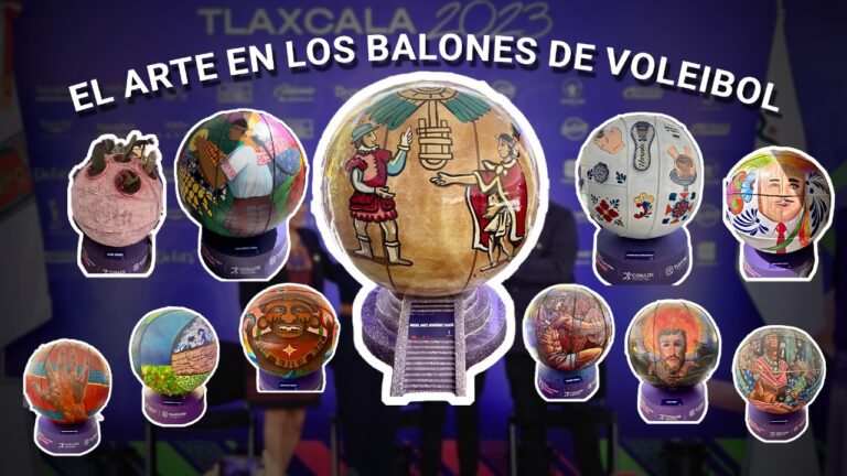 Artistas tlaxcaltecas explican su intervención en balones gigantes de Mundial Voleibol 2023
