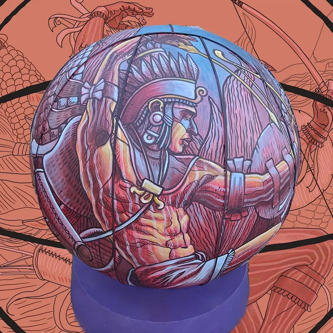 Artistas tlaxcaltecas explican su intervención en balones gigantes de Mundial Voleibol 2023 1 artistas tlaxcalatecas-cultura-artes-visuales-tlaxcala