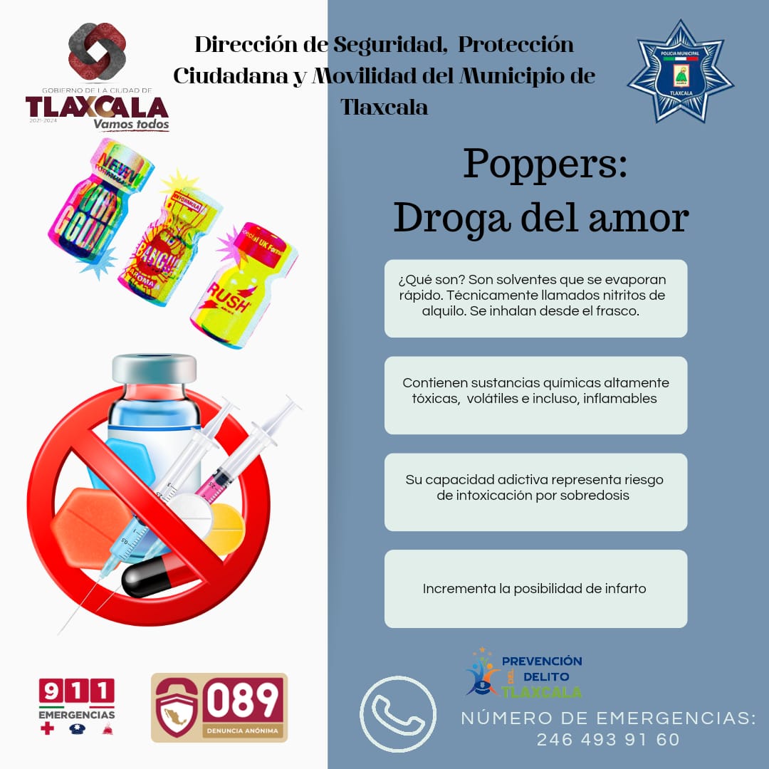 Municipio de Tlaxcala autoriza y regula venta de poppers, pese a campaña de prevención