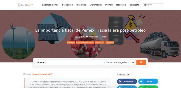 La importancia fiscal de Pemex: Hacia la era post-petróleo