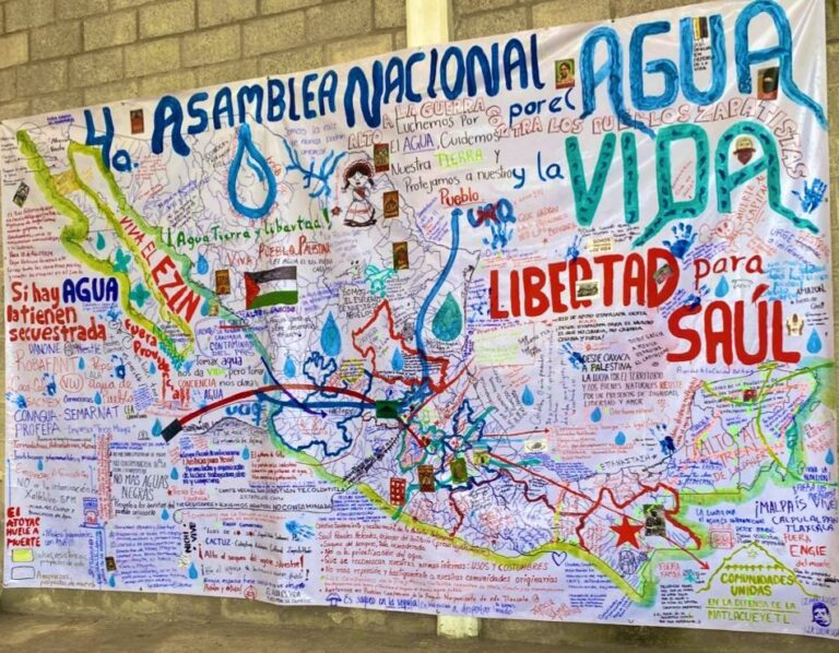 Comunidades de Tlaxcala exponen problemática de agua ante la Asamblea Nacional por el Agua y por la Vida.