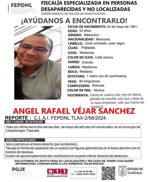 Familiares de Rafael Véjar denuncian protocolos insuficientes y retrasos en la procuraduría ante su desaparición