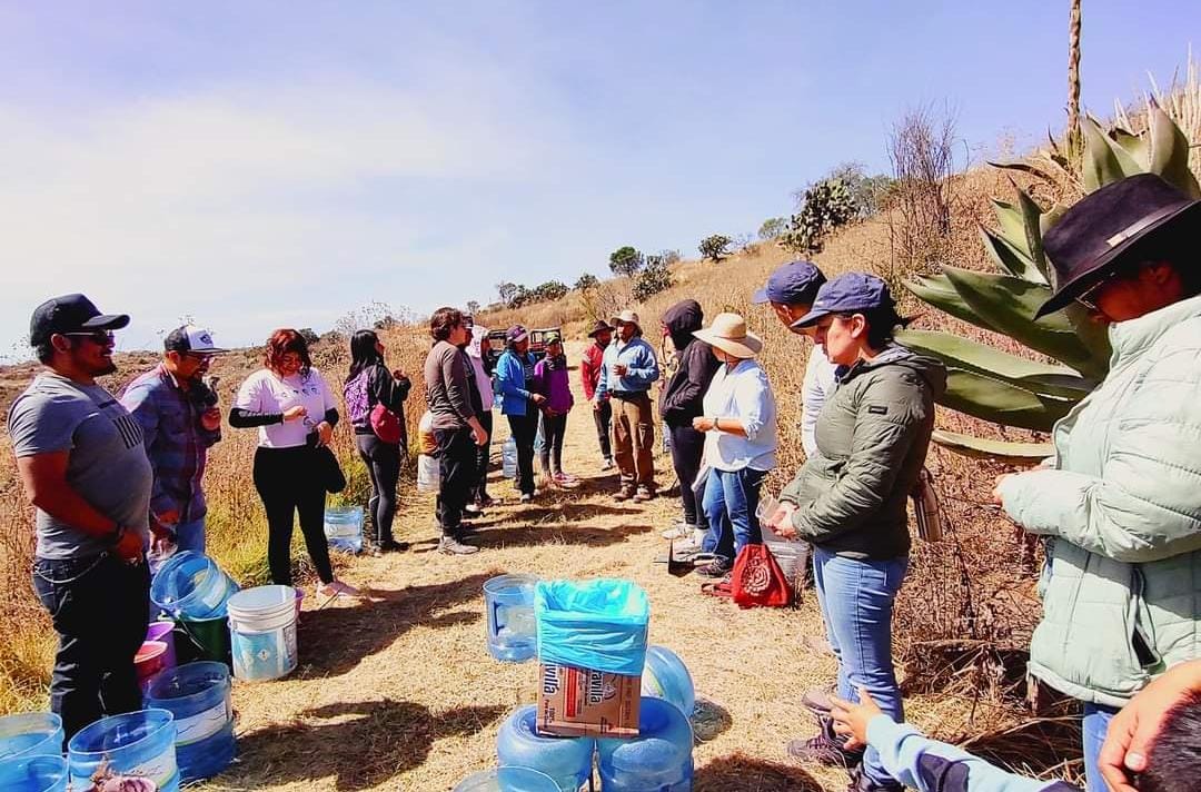 Restauración-reforestación con magueyes en Tepeticpac 4 Jornadas