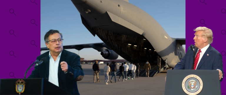 Sí, Estados Unidos está utilizando por primera vez aviones militares para realizar deportaciones, pero no es inusual que los deportados vayan esposados en el vuelo: te explicamos