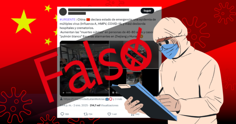 Falso que China declaró estado de emergencia por metapneumovirus humano