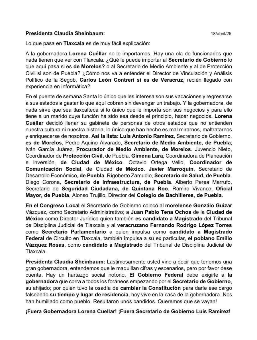 Gabinete de Lorena Cuellar