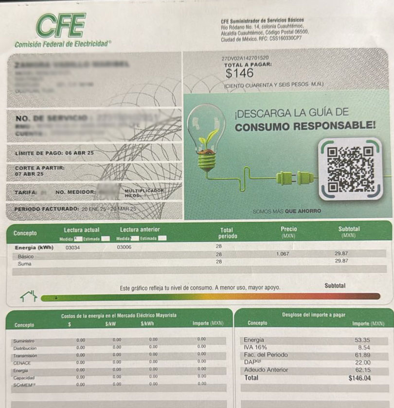 ¿Te subió la luz? Aplican de nuevo impuesto DAP; te contamos cómo librarte de este concepto 8 Recibo de luz 3