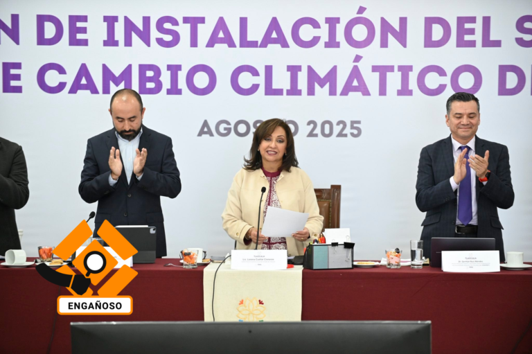 Engañoso: Lorena Cuéllar presume a Tlaxcala pionero en cambio climático