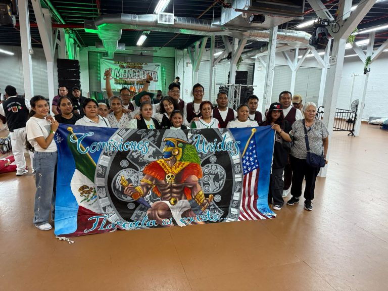Huehues en Tlaxcala llenan de tradición y cultura las calles de Nueva York