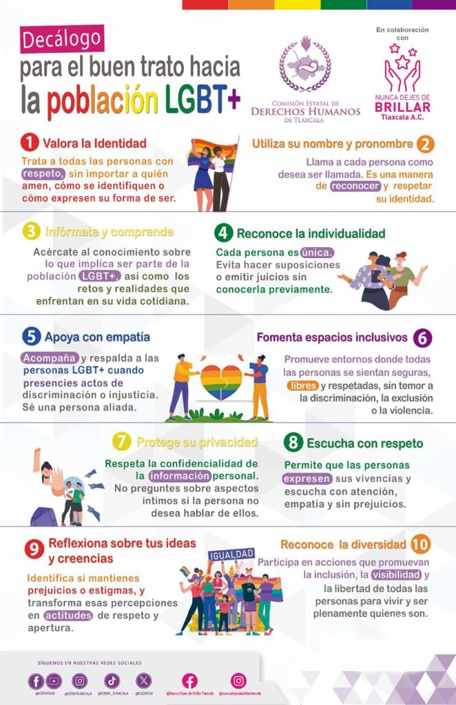 Decálogo para el buen trato hacia la población LGBT+