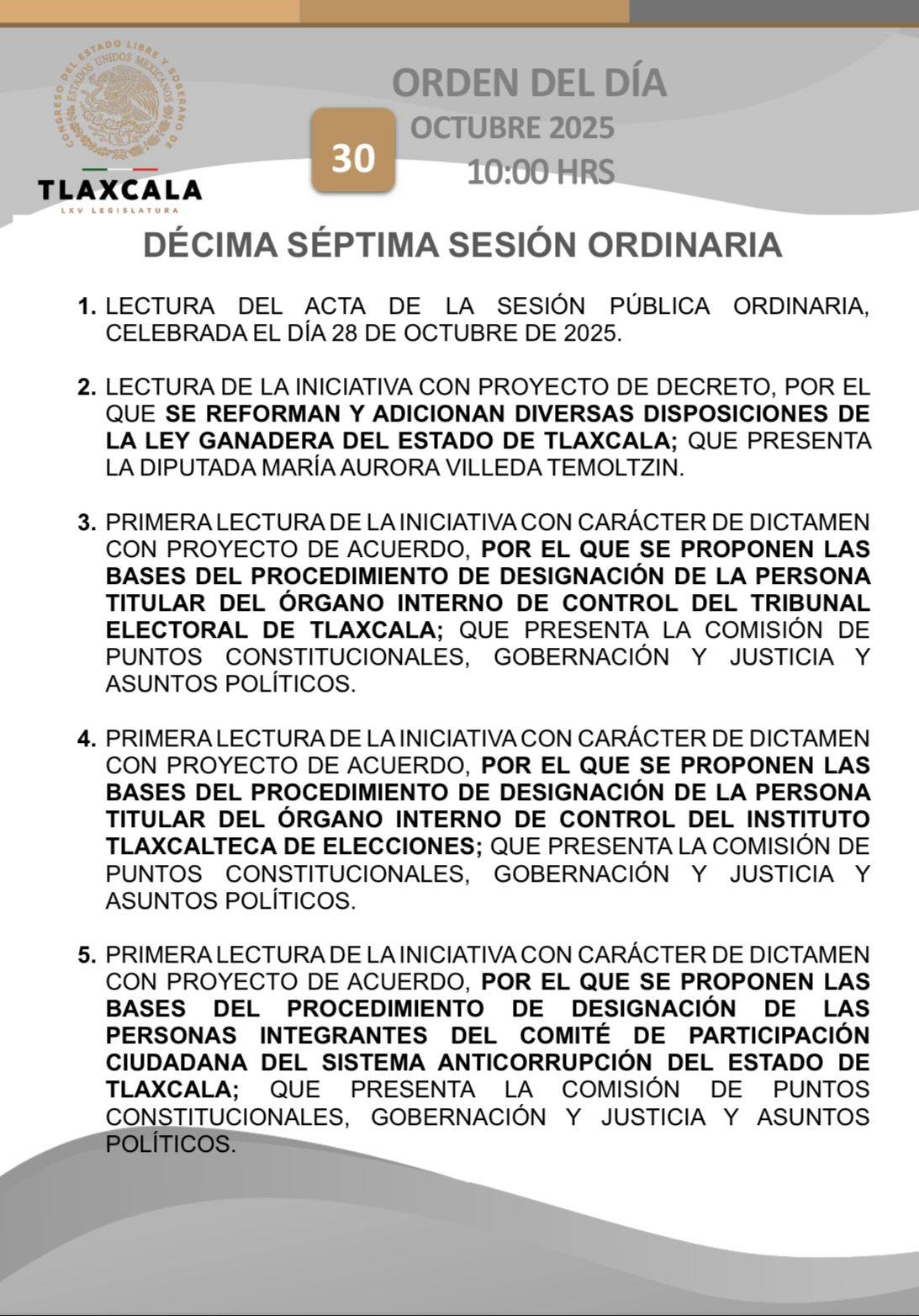 iniciativas del Congreso de Tlaxcala