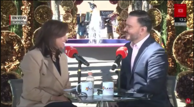 Lorena Cuéllar vuelve a negar trata, inseguridad y se adjudica la AVG en Tlaxcala, en entrevista con Milenio