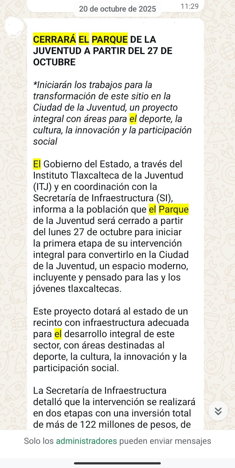 Verificación | FALSO Y ENGAÑOSO que gobierno reitera diálogo y sustentabilidad en la ejecución del proyecto “Ciudad de la Juventud” 6 Ciudad de la Juventud