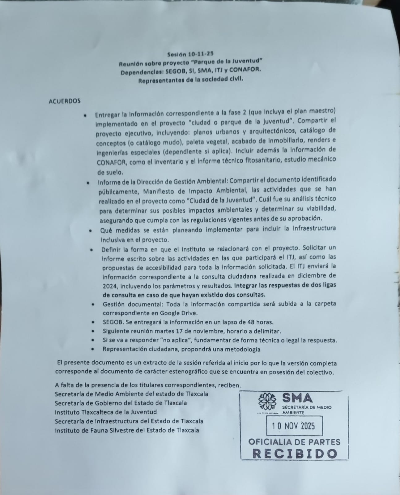 Gobierno insiste en estanque en el Parque de la Juventud y exhibe falta de inclusión; Acuerdos a los que se llegó 1 estanque en el Parque de la Juventud