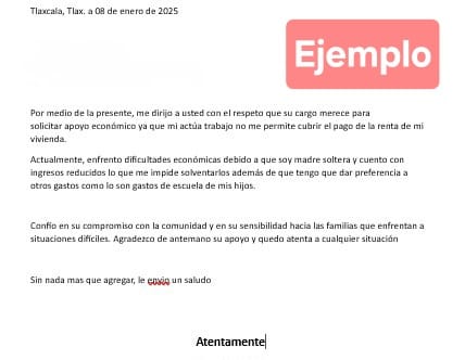 oficio de solicitud de apoyo machote