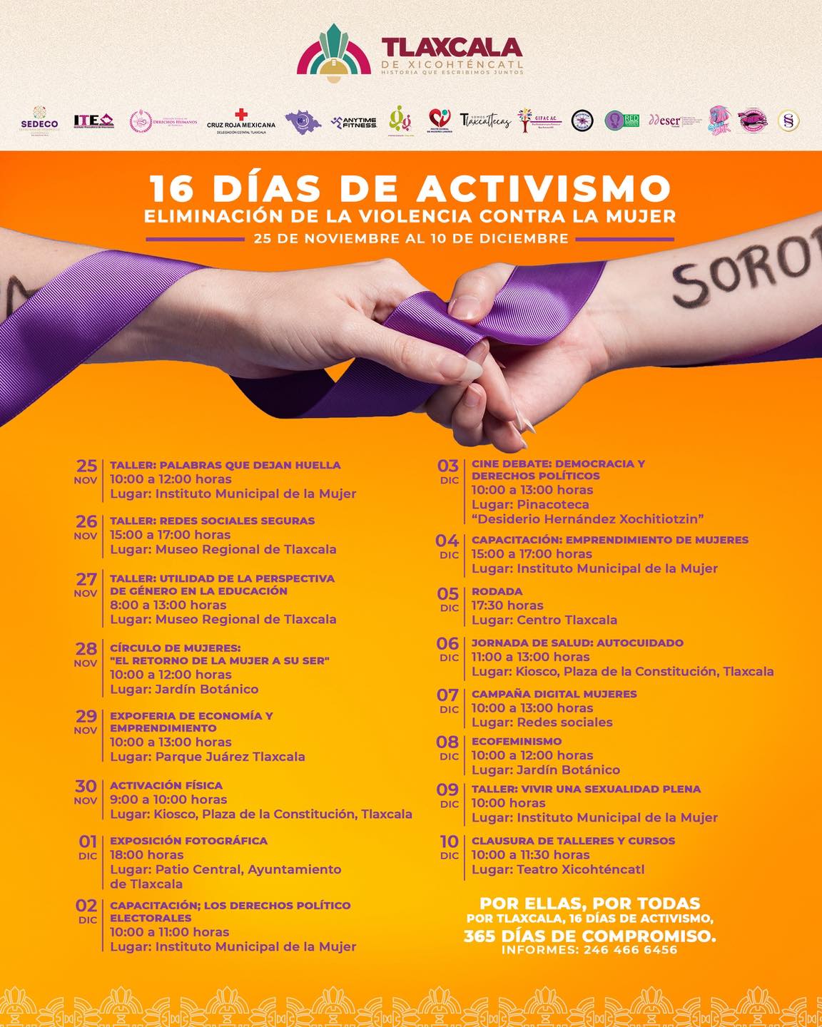 CMyU acusa falta de profundidad e impactos de instituciones tlaxcaltecas durante los 16 Días de Activismo contra la Violencia 1 16 Días de Activismo contra la Violencia