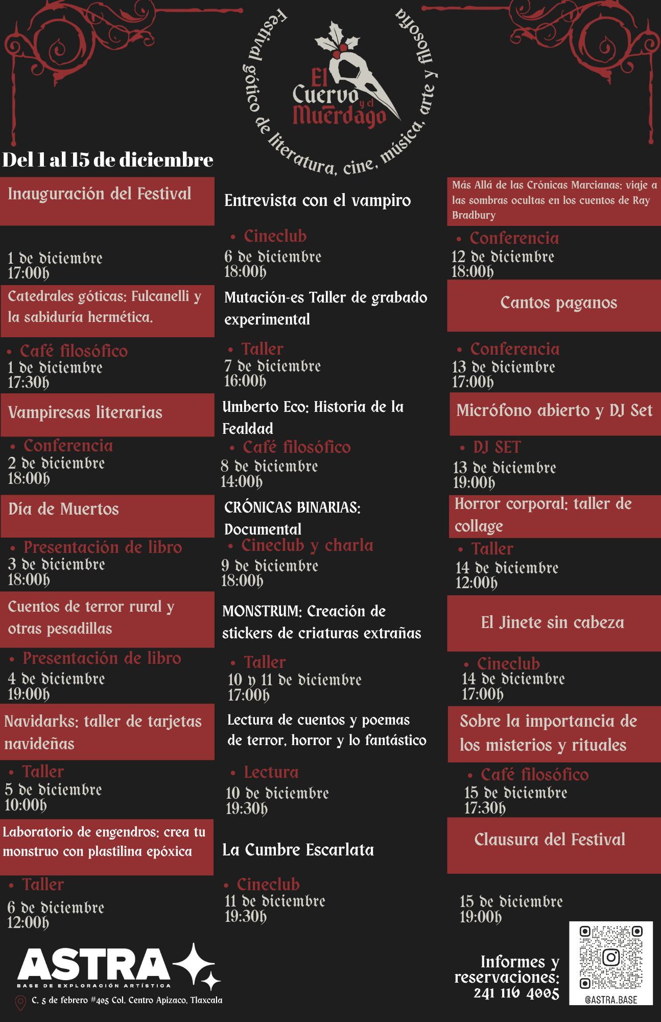 Primer edición del Festival gótico de literatura, cine, música, arte y filosofía en Tlaxcala