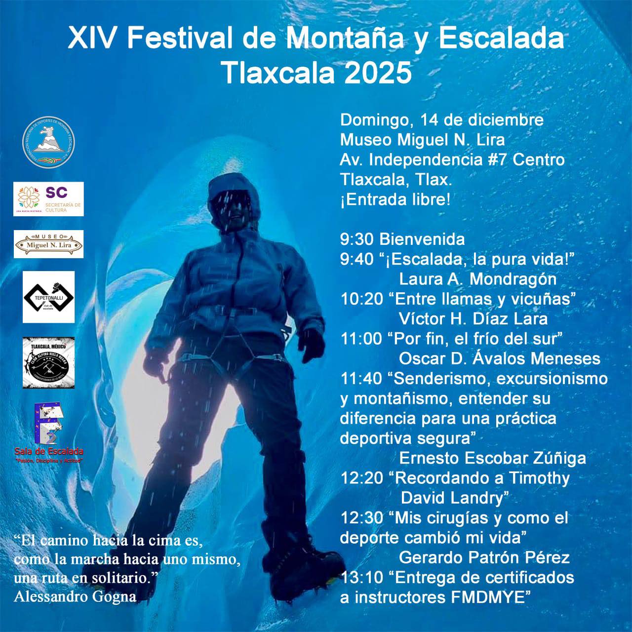 Se acerca el XIV Festival de Montaña  y Escalada, Tlaxcala 2025