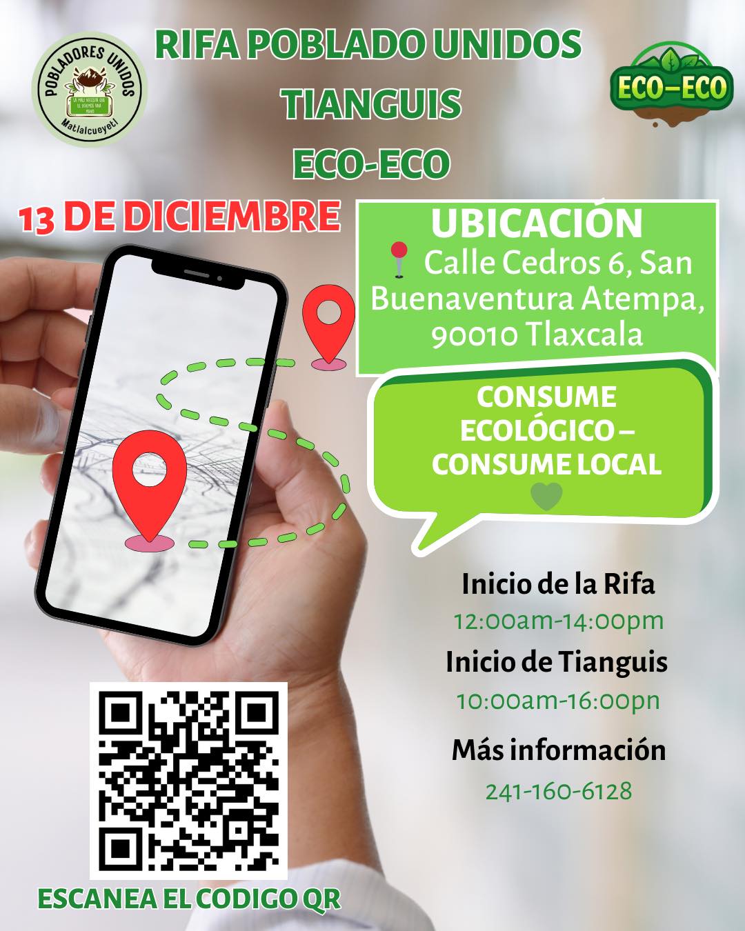 Tianguis Eco-Eco de Pobladores Unidos en Tlaxcala