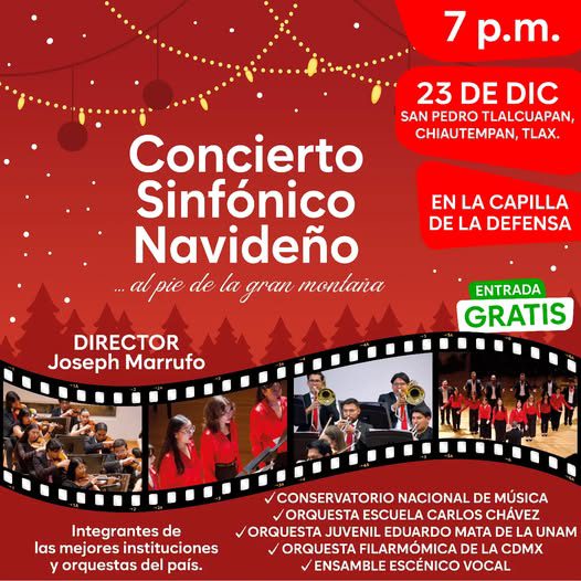 Concierto Sinfónico Navideño en Tlalcuapan