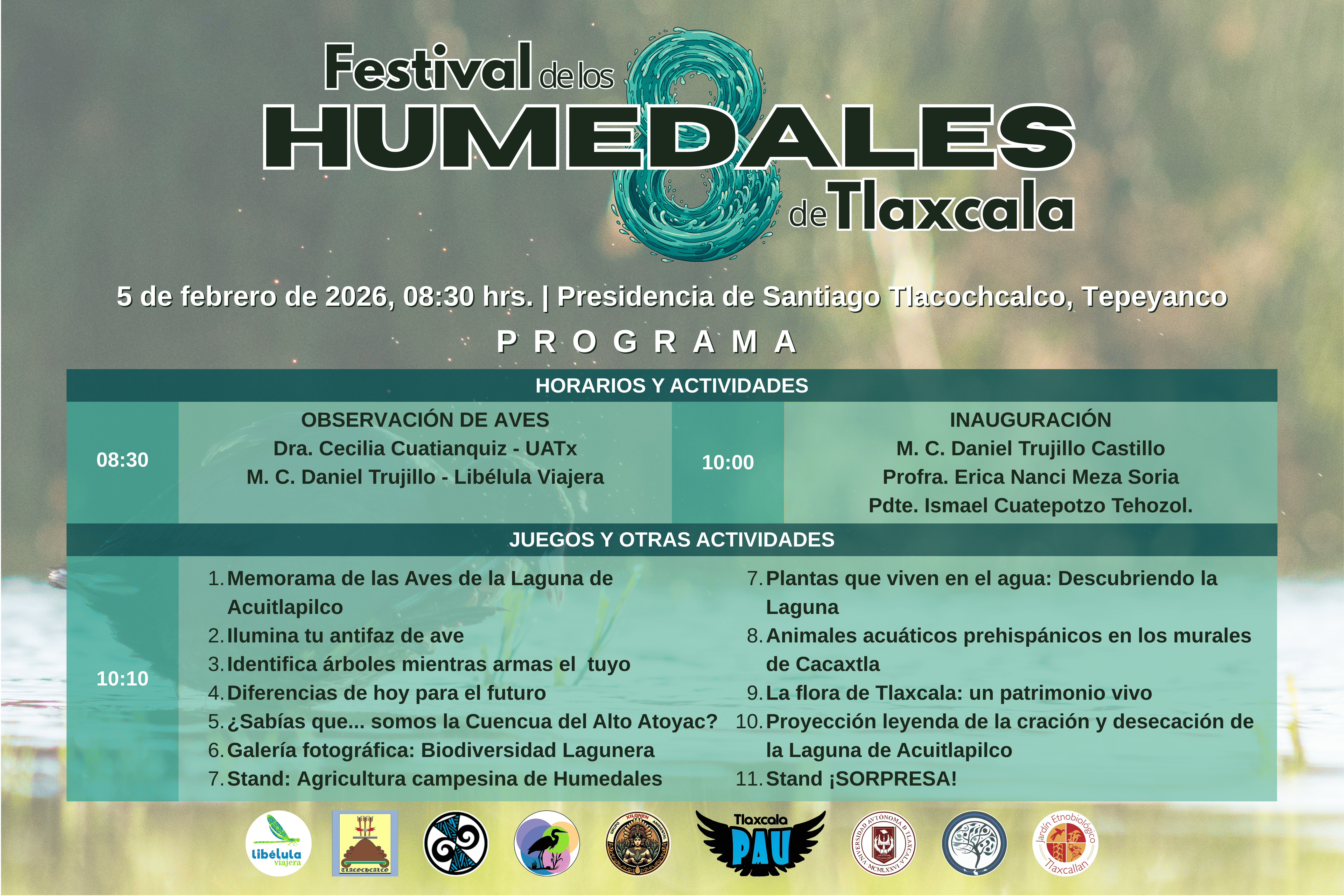 ¡Fecha confirmada! Festival de los Humedales de Tlaxcala